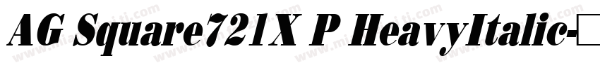 AG Square721X P HeavyItalic字体转换
